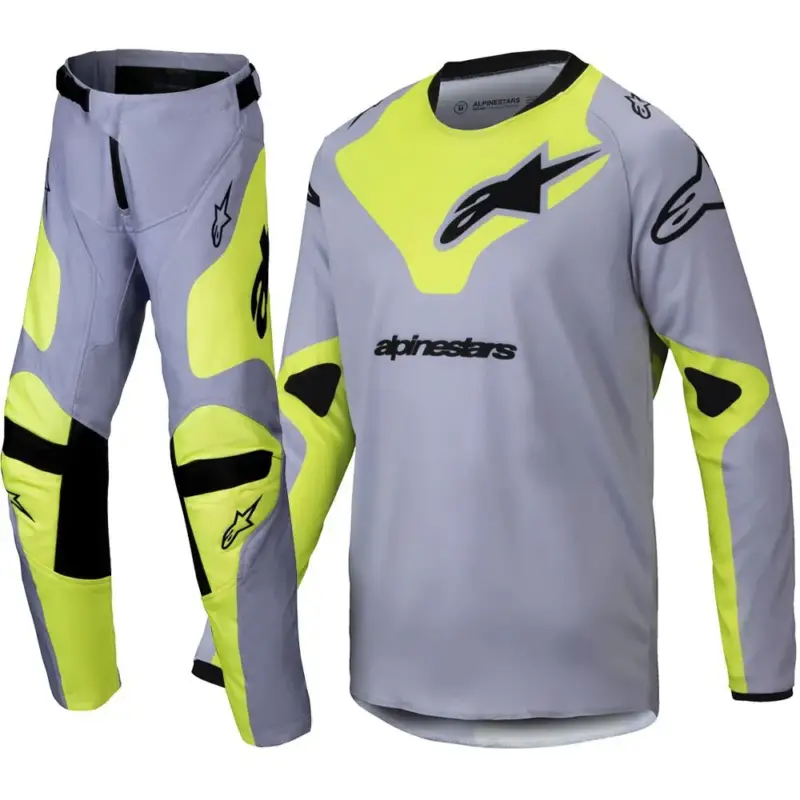 Gratis Retour Alpinestars 2025 Racer Veil Jeugd Crosspak Grijs / Fluor Geel