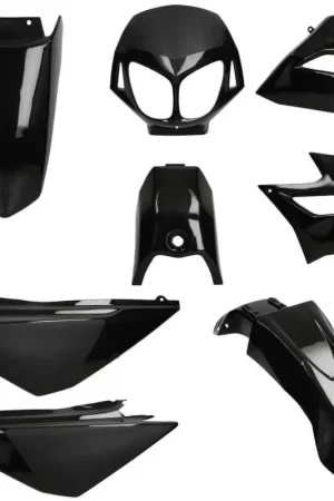 Flitsaanbieding Kappenset Derbi Senda DRD Racing glans zwart