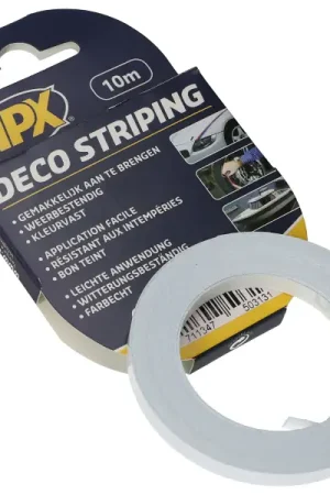 HPX - Velgstriping HPX Solidline 6mm x 10m wit Populair